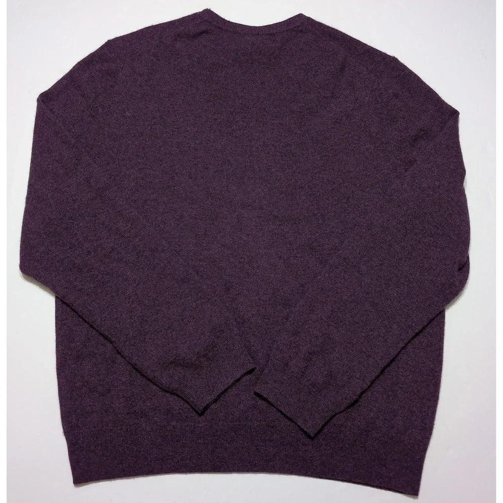 JOS A BANK 100% Cashmere V-Neck Sweater Purple Men's XXL 2XL